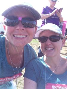 Celebrating Christina's first Half Marathon finish at the Nike Women's Half Marathon.